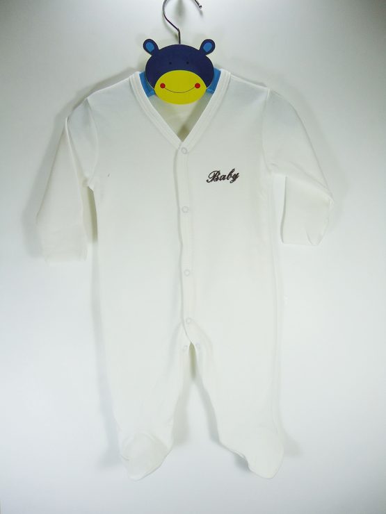 Sema Bebe Kendinden Eldivenli Düz Renk Bebek Tulum