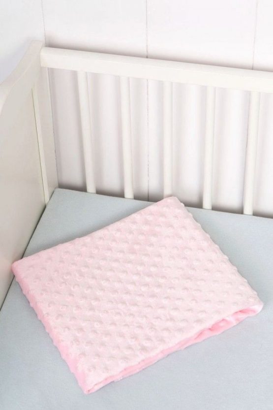 Sema Bebe Fluffy Battaniye (Kabartma Desenli) – Pembe