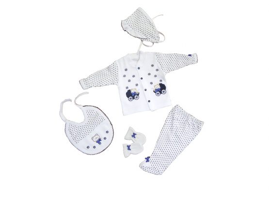 Sema Bebe 5’li Premature Puanlı Set – Mavi